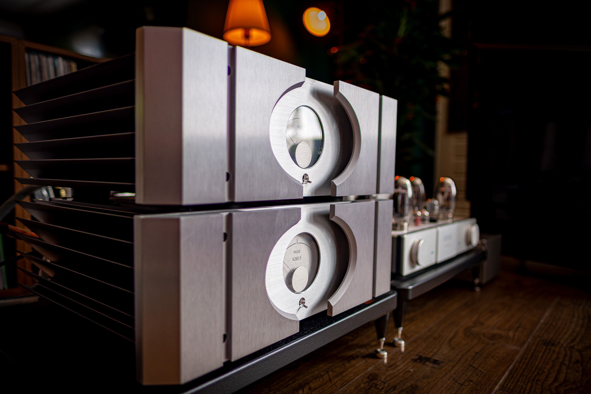 Pair of Pass Labs X260.5 monoblock amplifiers, original photograph
