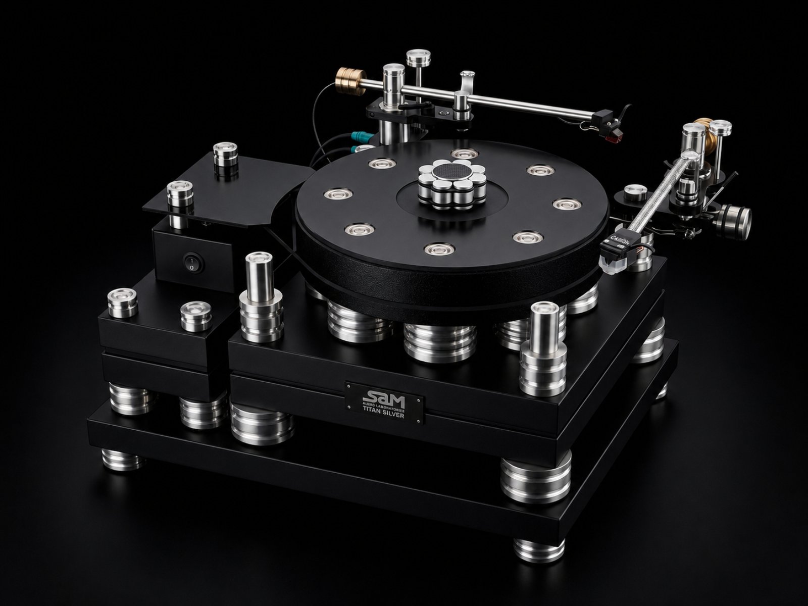 SAM Titan Silver turntable, product view 2