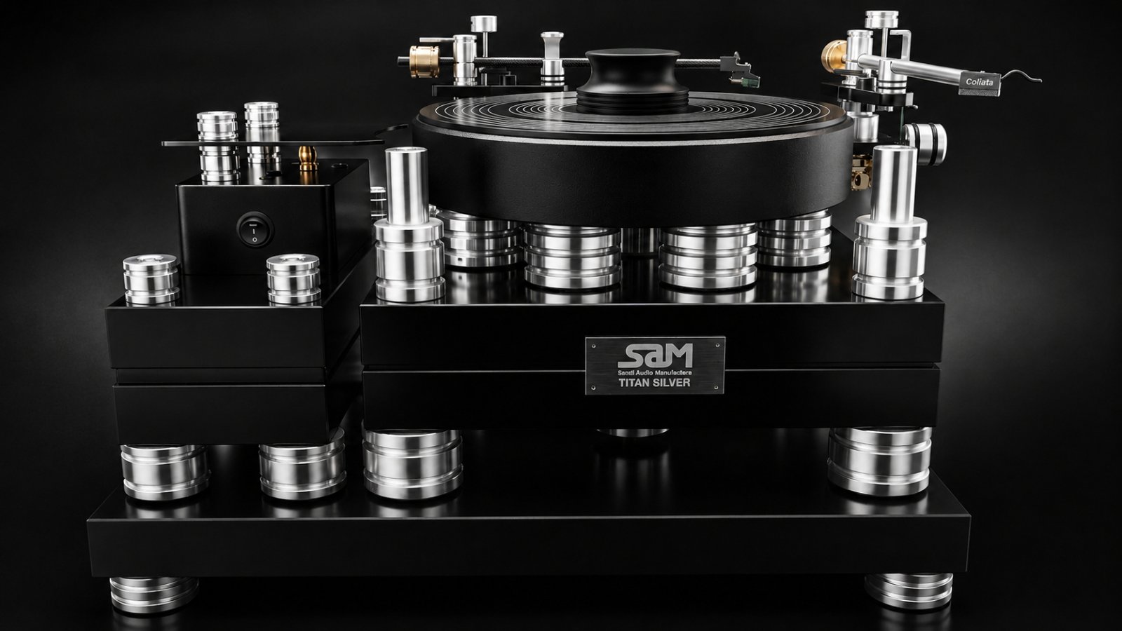 SAM Titan Silver turntable, product view 4